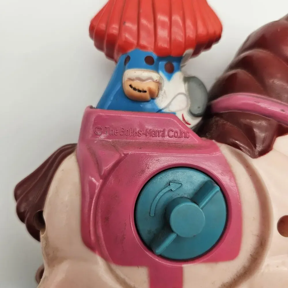 VTG Raggedy Ann Musical‎ Wind Up Rocking Horse Illco See DESCRIPTION